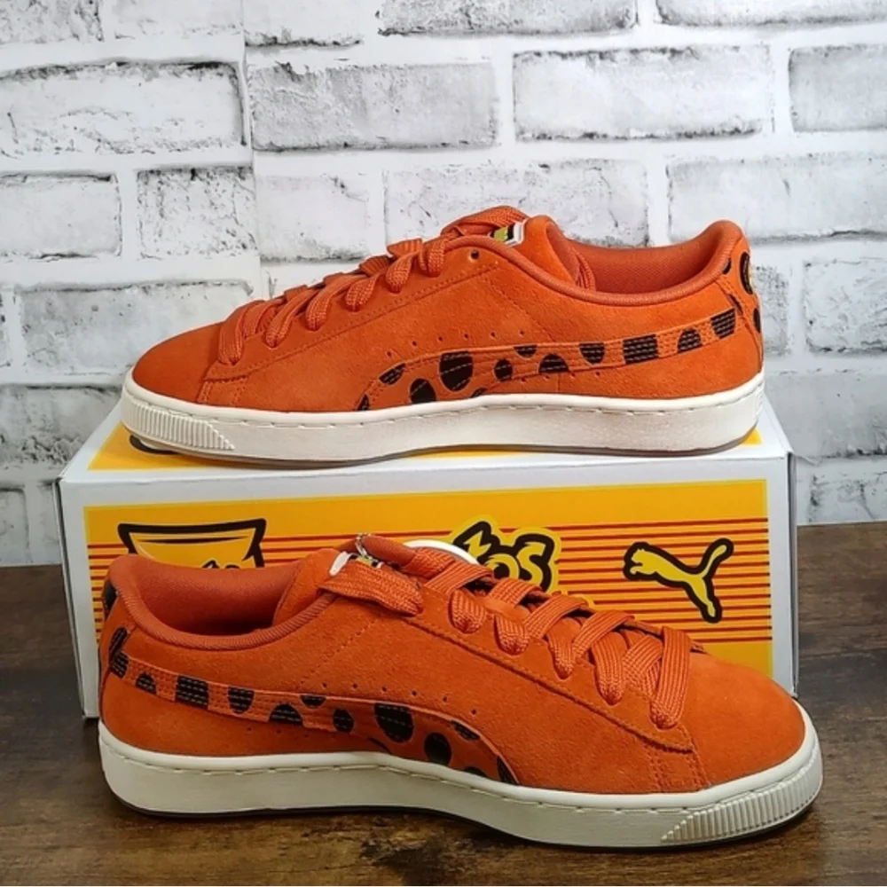 PUMA Suede X Cheetos Boys Youth Orange Lace-Up Sneakers Casual Shoes 398854 01